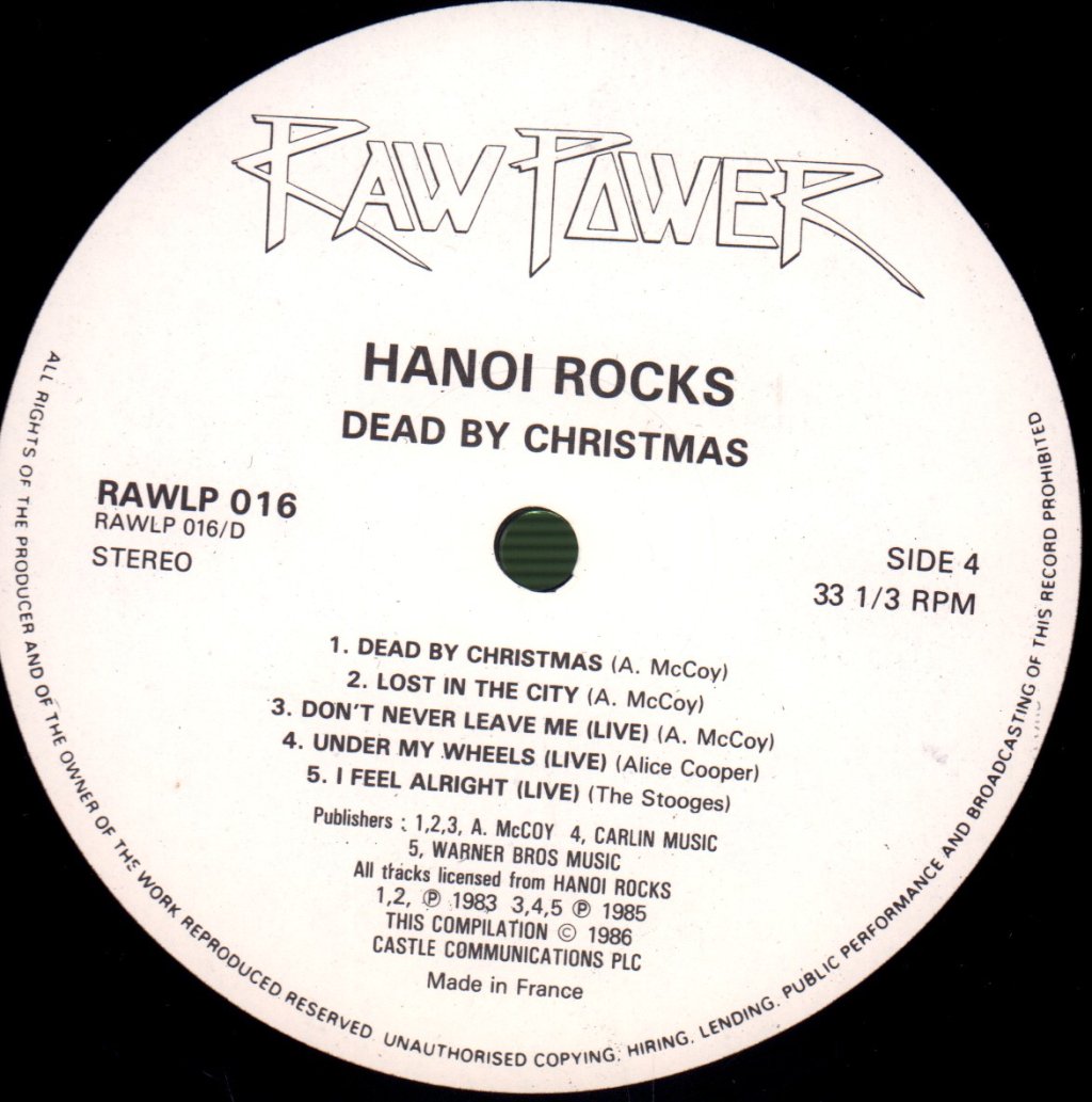 Hanoi Rocks - Dead By Christmas - Double Lp