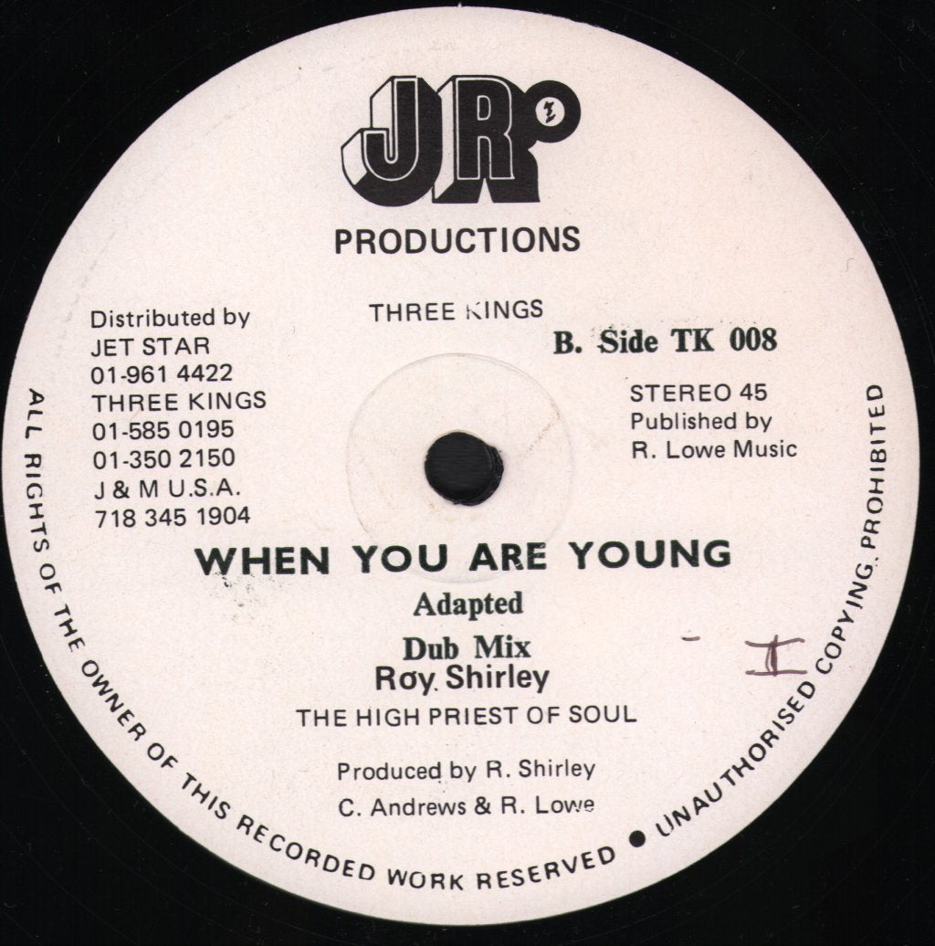 Roy Shirley - When You Are Young - 12 Inch