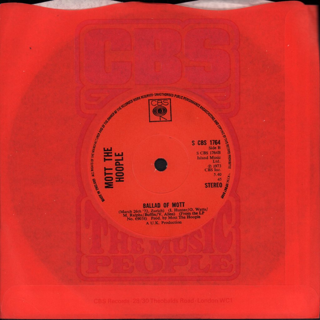 Mott The Hoople - All The Way From Memphis - 7 Inch