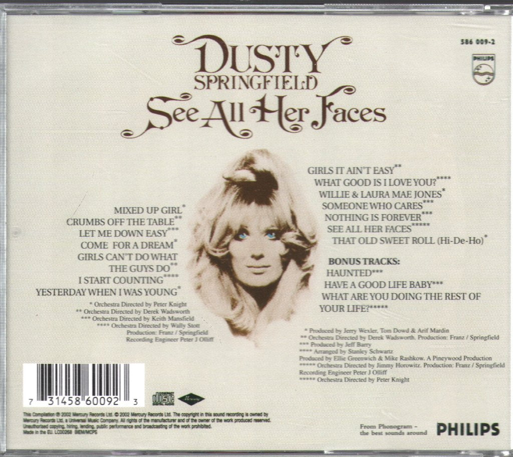 Dusty Springfield - See All Her Faces - Cd