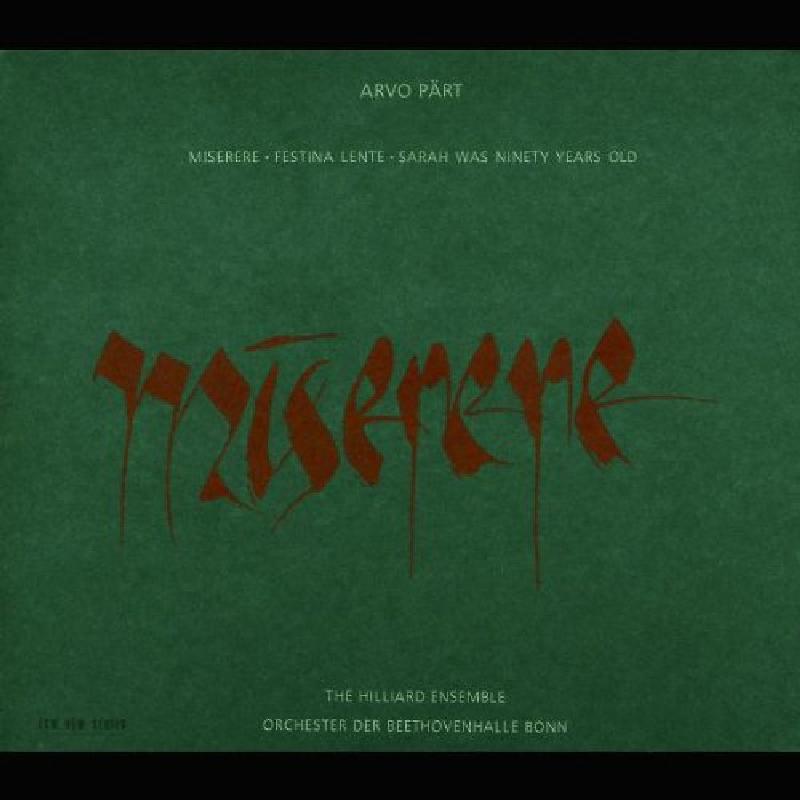 Arvo Part - Miserere - Cd