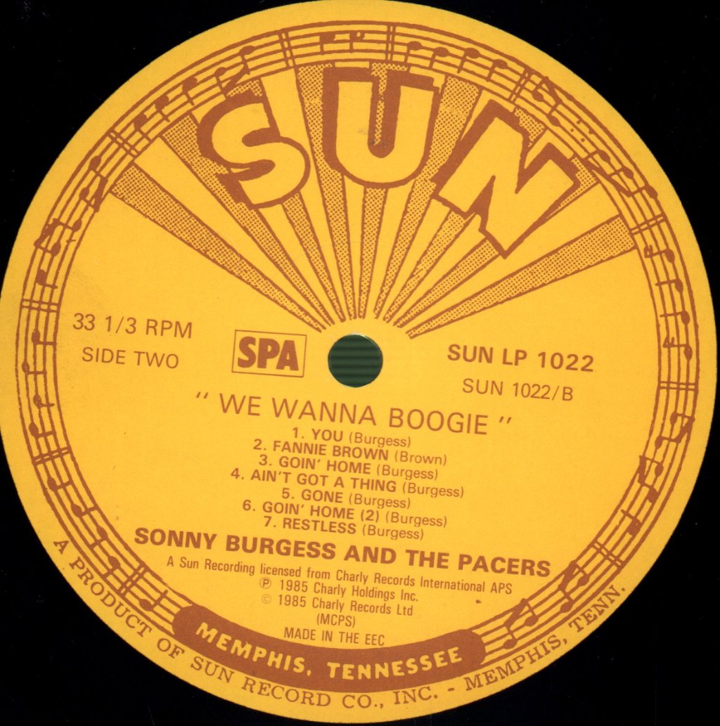 Sonny Burgess & The Pacers - We Wanna Boogie - Lp