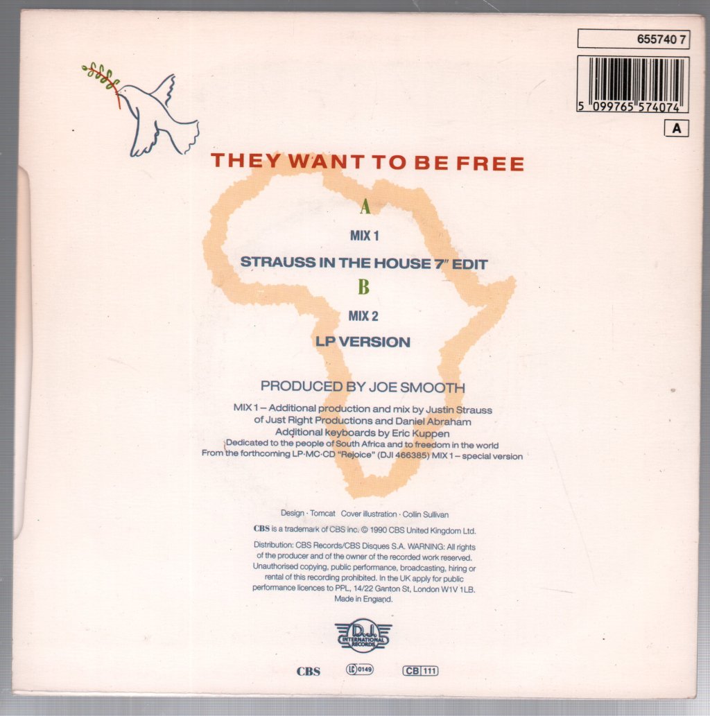 Joe Smooth - They Want To Be Free - 7 Inch