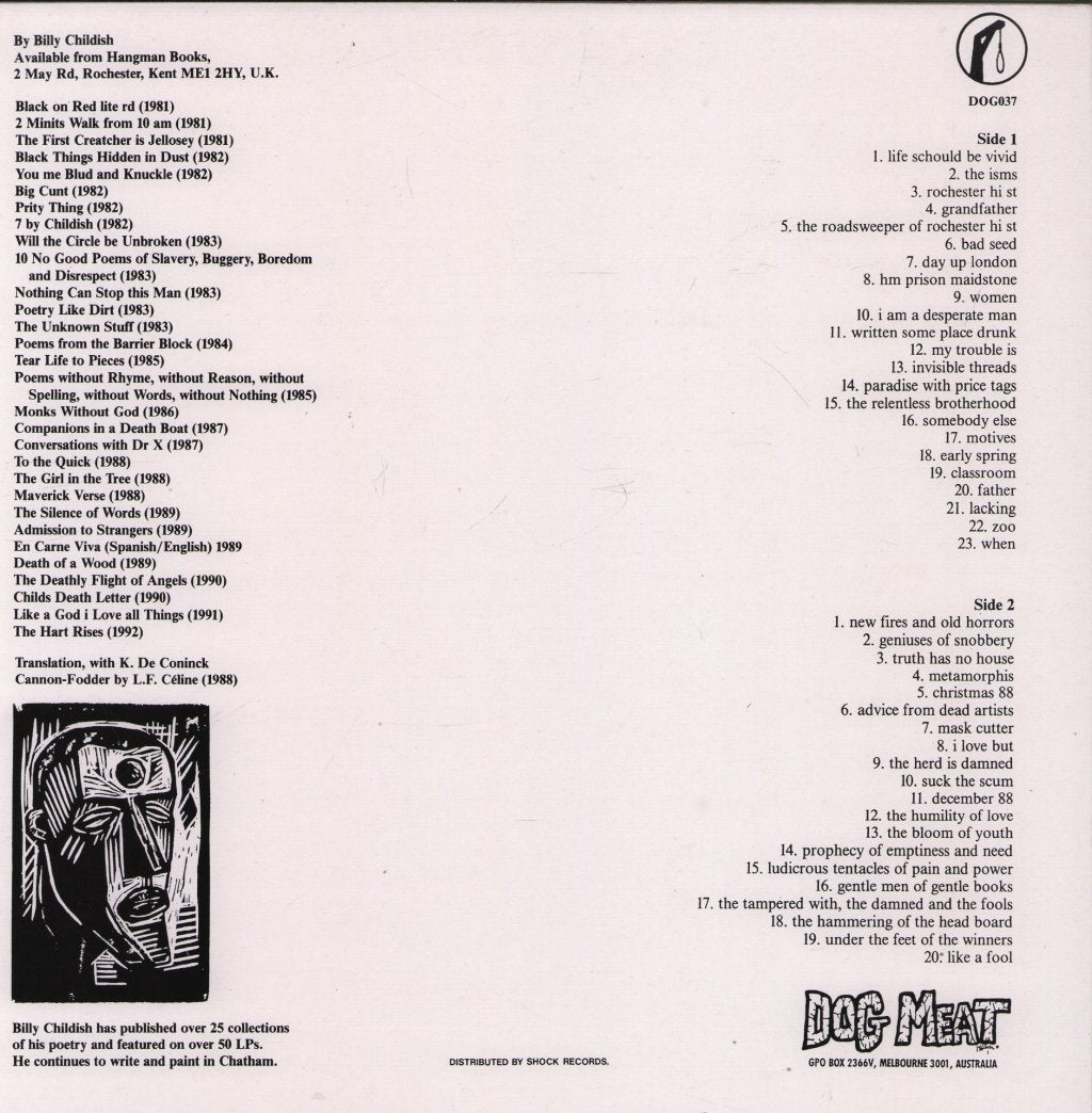 Billy Childish - Sudden Fart Of Larfter - Lp