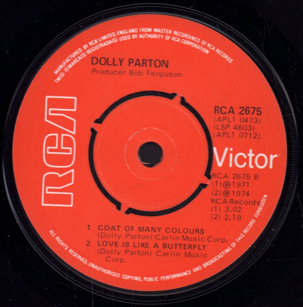 Dolly Parton - Jolene - 7 Inch