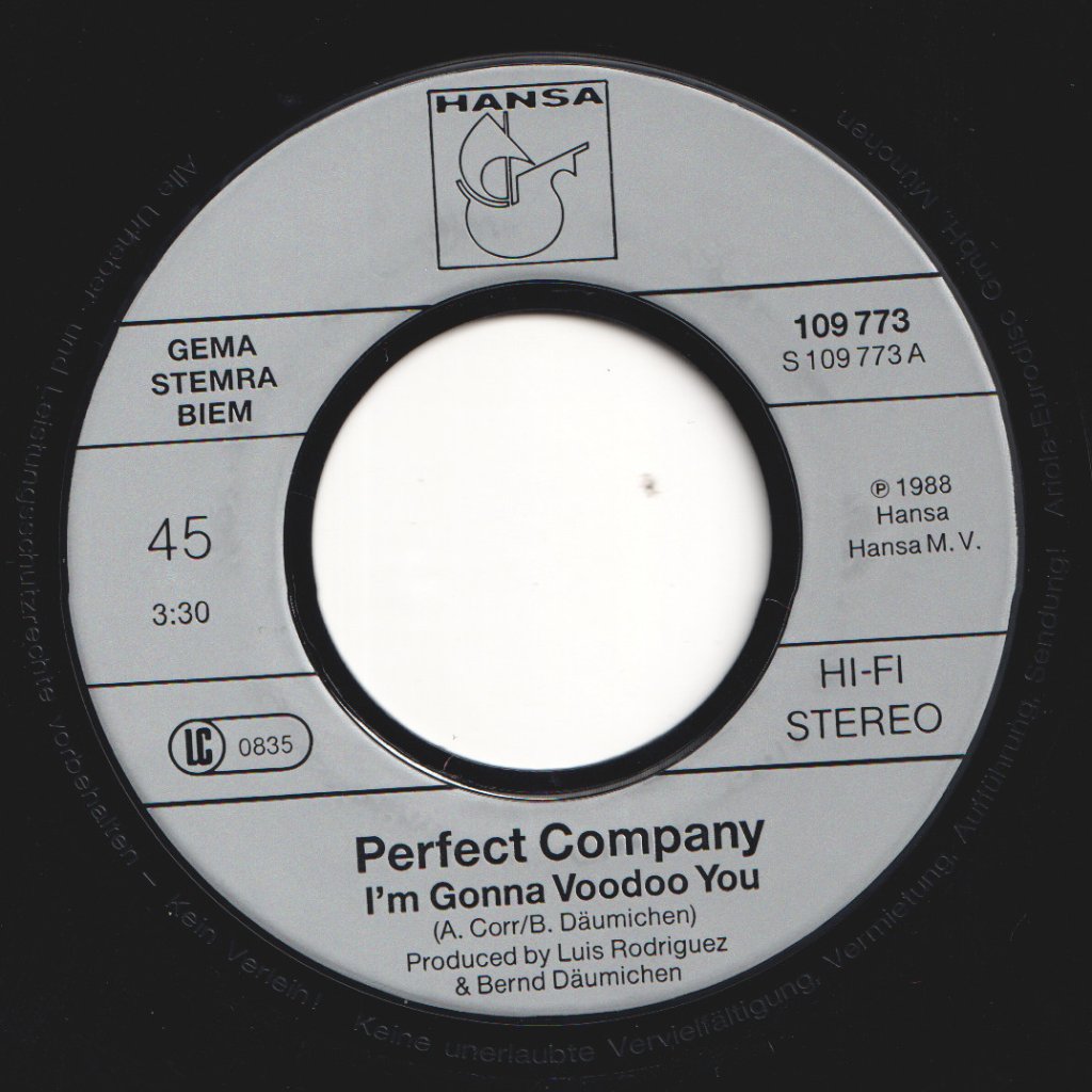 Perfect Company - I'm Gonna Voodoo You - 7 Inch