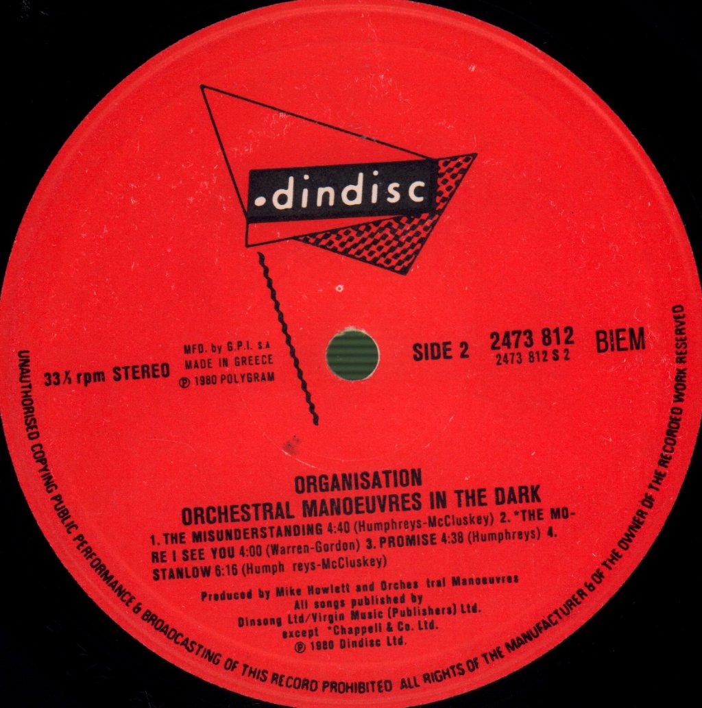 Orchestral Manoeuvres In The Dark - Organisation - Lp