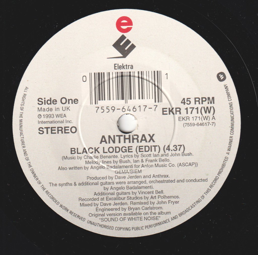 Anthrax (Metal Group) - Black Lodge - 7 Inch