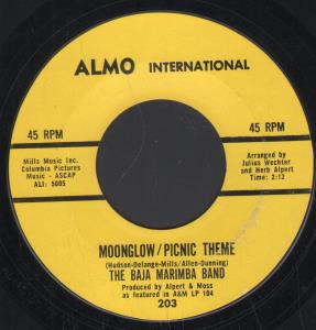 Baja Marimba Band - Moonglow / Picnic Theme - 7 Inch