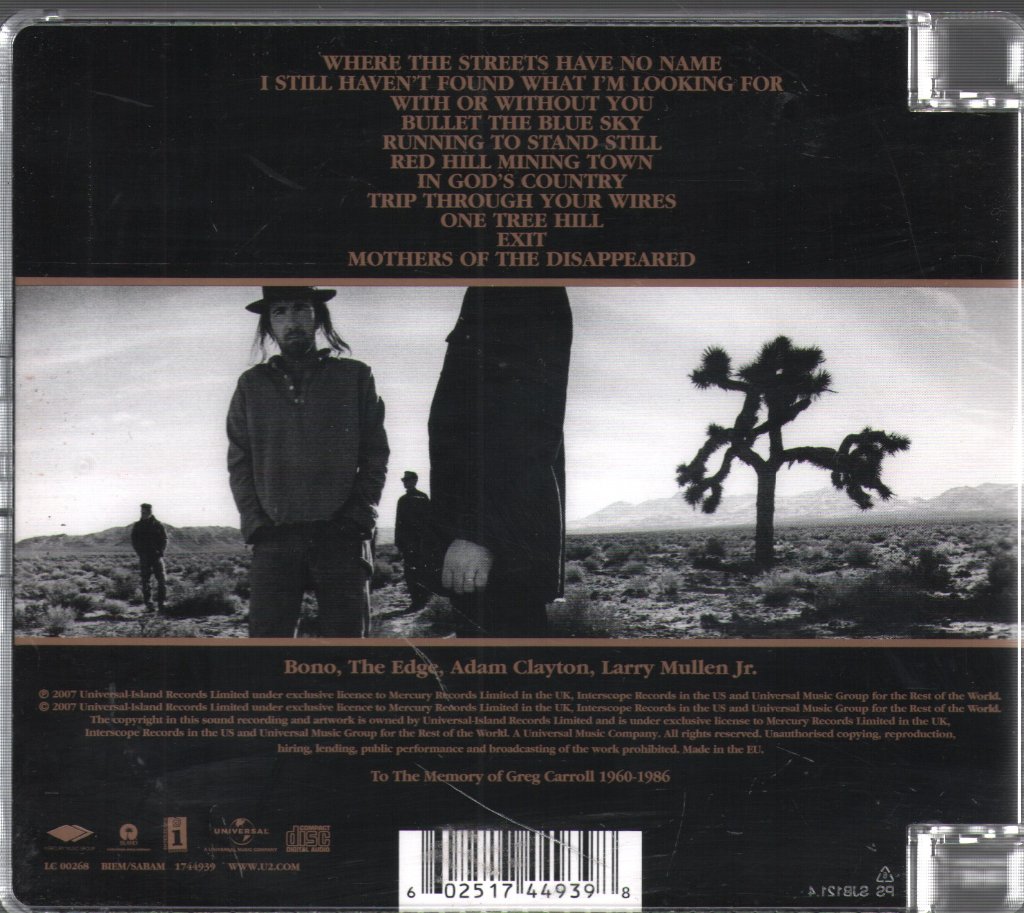 U2 - Joshua Tree - Cd