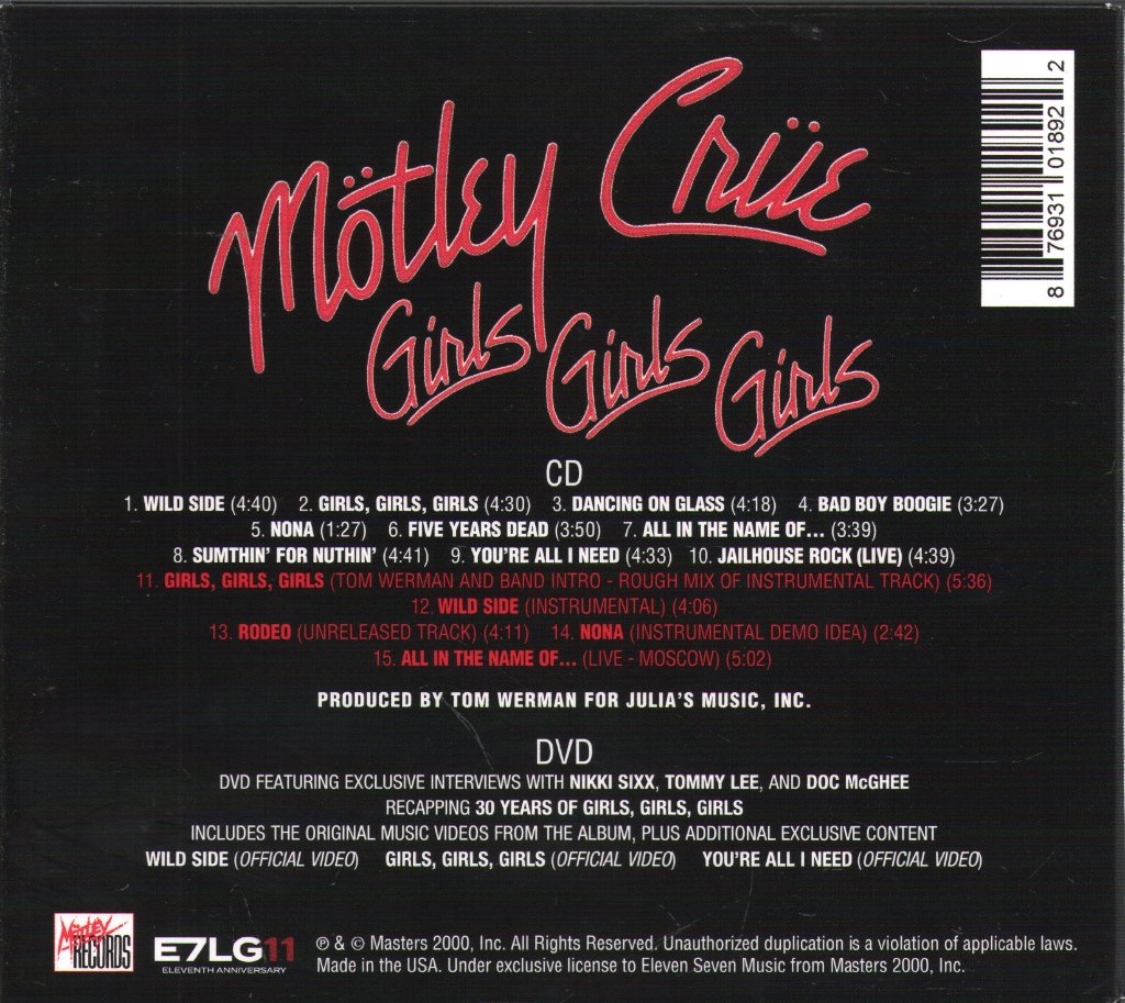 Mötley Crüe - Girls, Girls, Girls (30 Years Of Girls, Girls Girls) - Cd Set