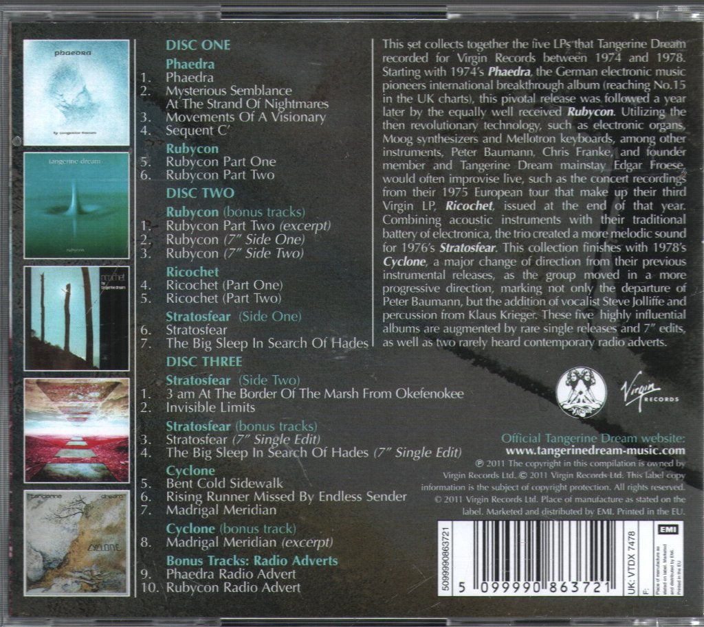 Tangerine Dream - Virgin Years 1974-1978 - Cd Set