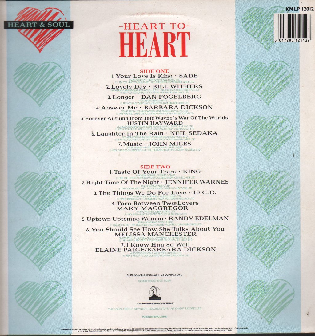 Various Artists - Heart To Heart - Lp