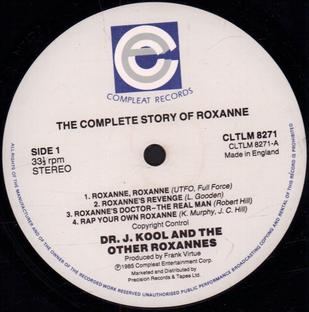 Roxanne (Rap) - Complete Story Of - Lp