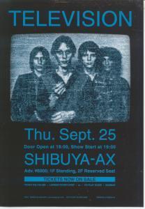 Television - Shibuya-Ax Concert - Flyer