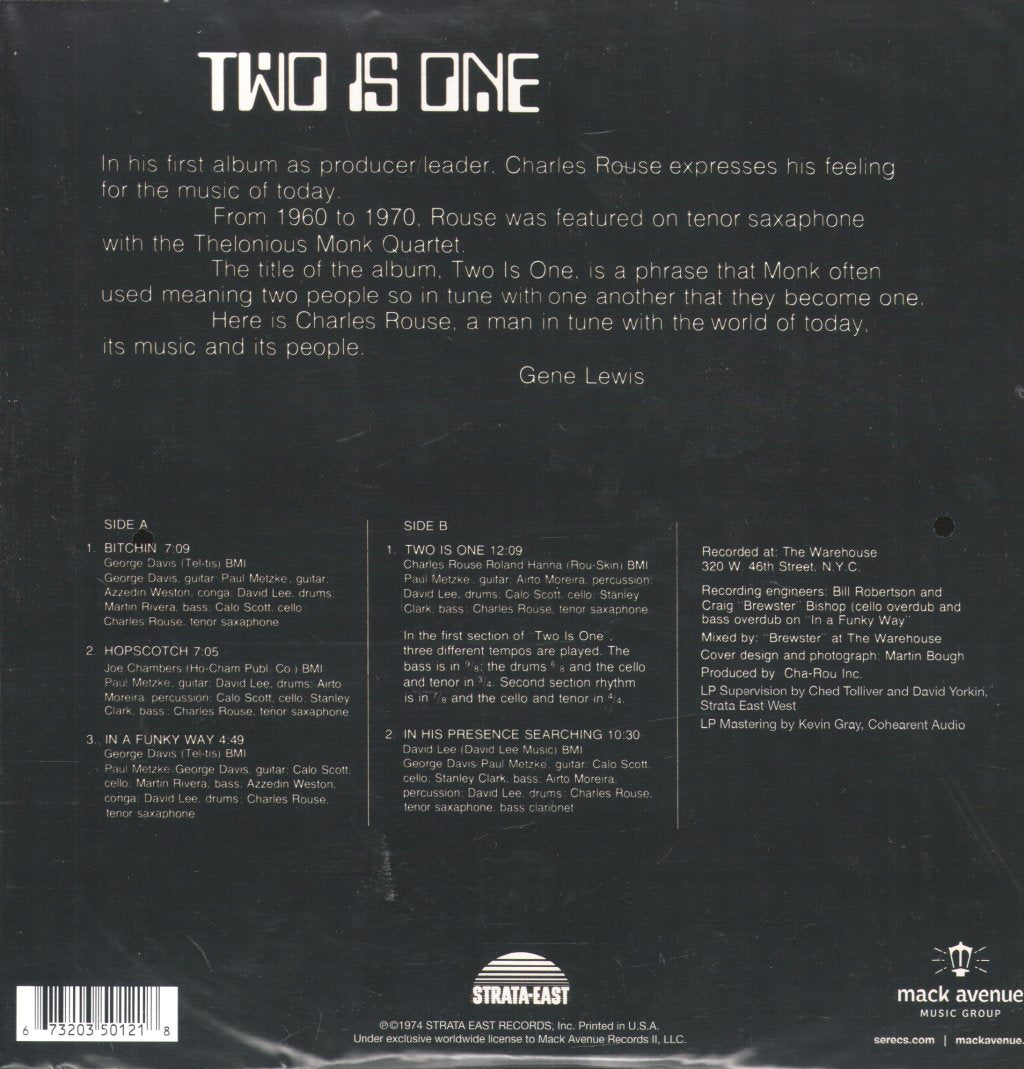 Charlie Rouse - Two Is One - Lp