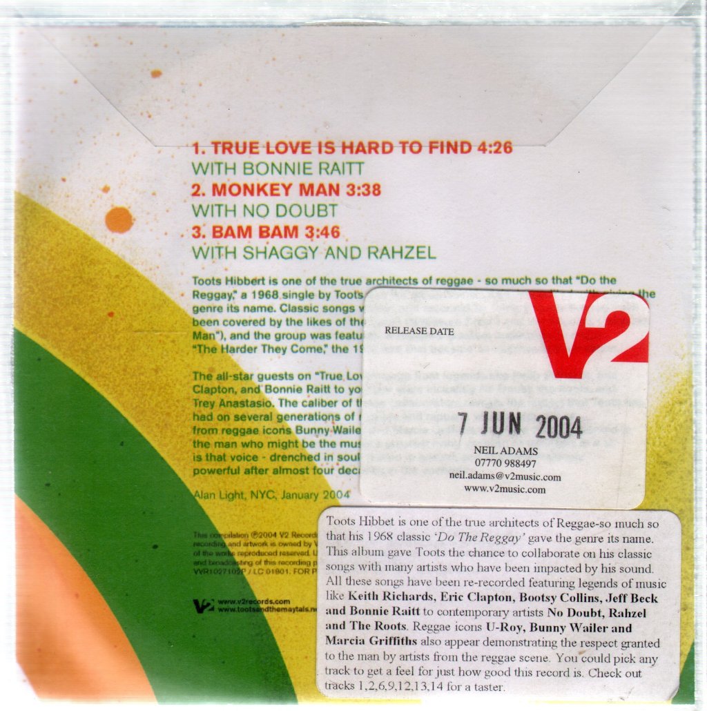 Toots And The Maytals - True Love - Cdr