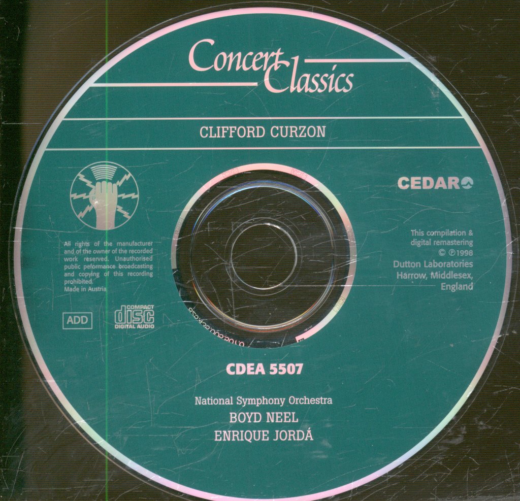 Clifford Curzon - Brahms Piano Concerto no 1 etc - Cd