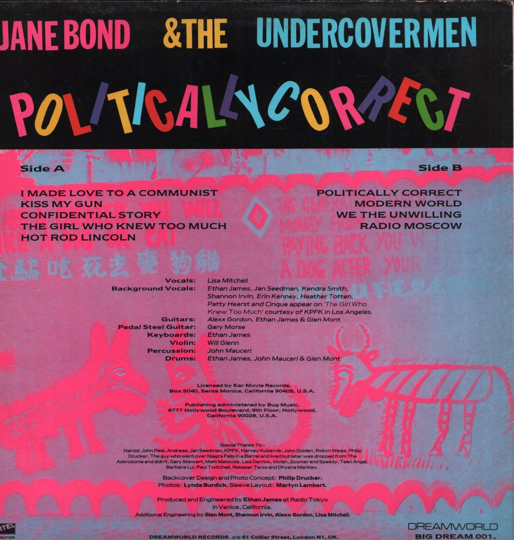 jane bond and the undercovermen - Politically Correct - Lp