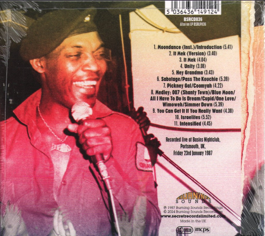 Desmond Dekker - Live at Basins Nightclub 1987 - Cd