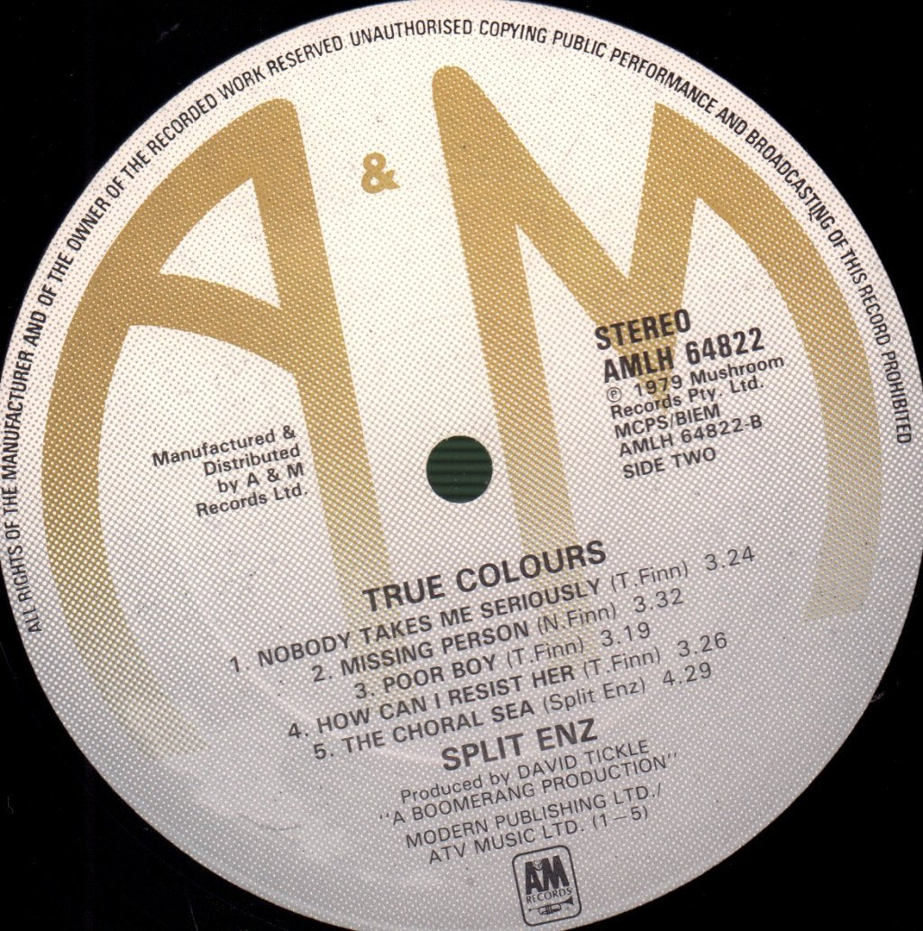 Split Enz - True Colours - Lp