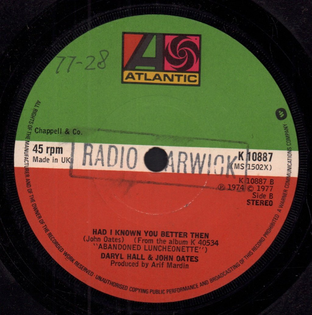 Hall And Oates - Las Vegas Turnaround The Stewardess Song - 7 Inch