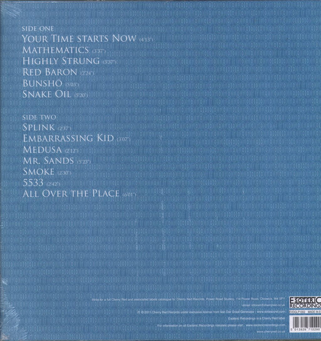 Van Der Graaf Generator - A Grounding In Numbers - Lp
