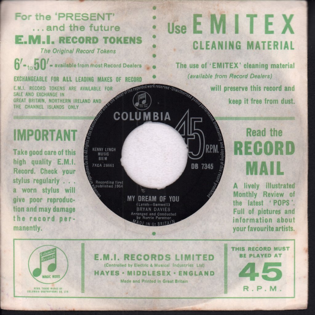 Bryan Davies - Tell The Other Guy - 7 Inch