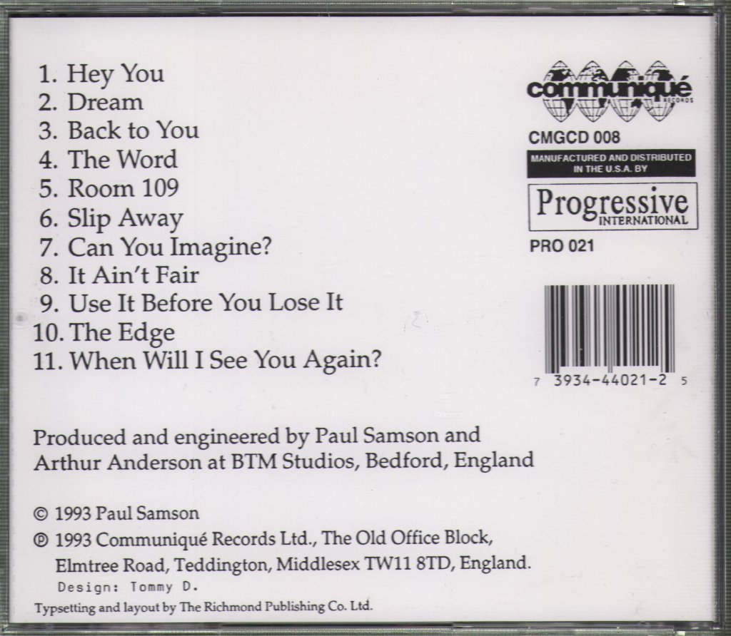 Samson (Nwobhm/Metal Group) - Samson - Cd