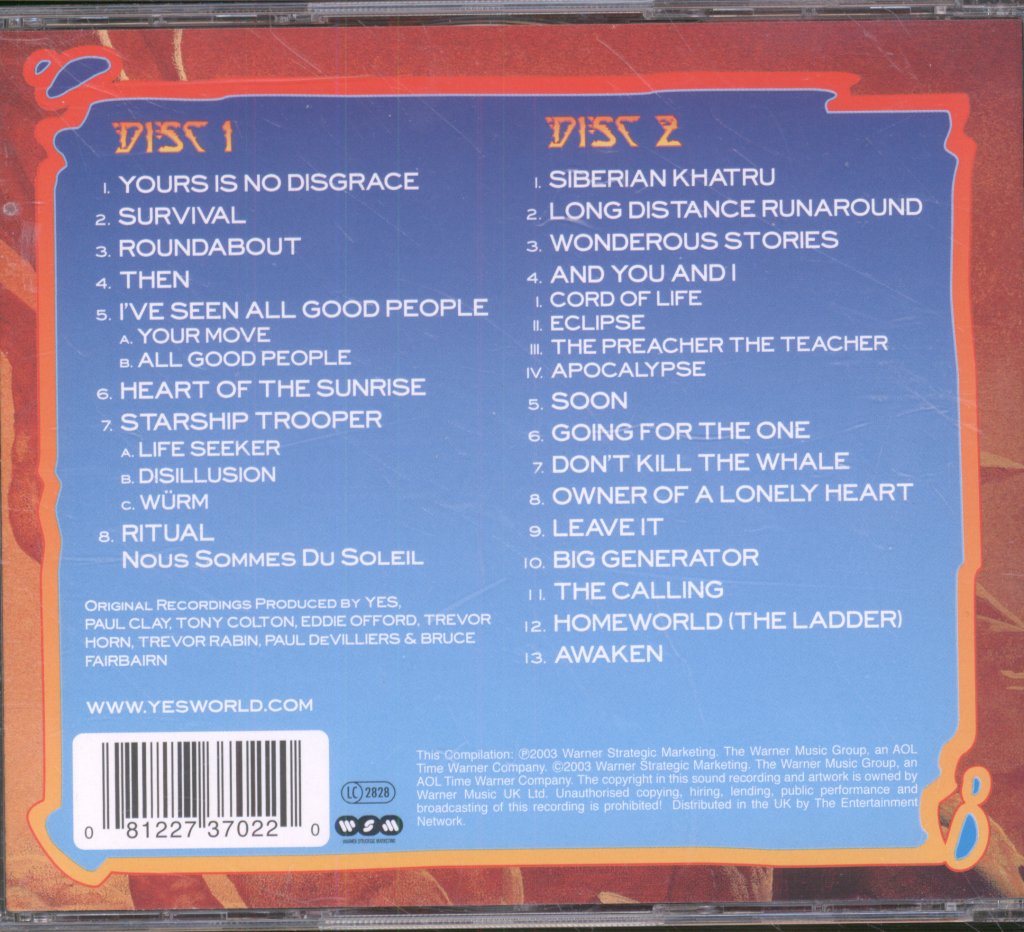 Yes - Ultimate Yes: 35th Anniversary Collection - Double Cd