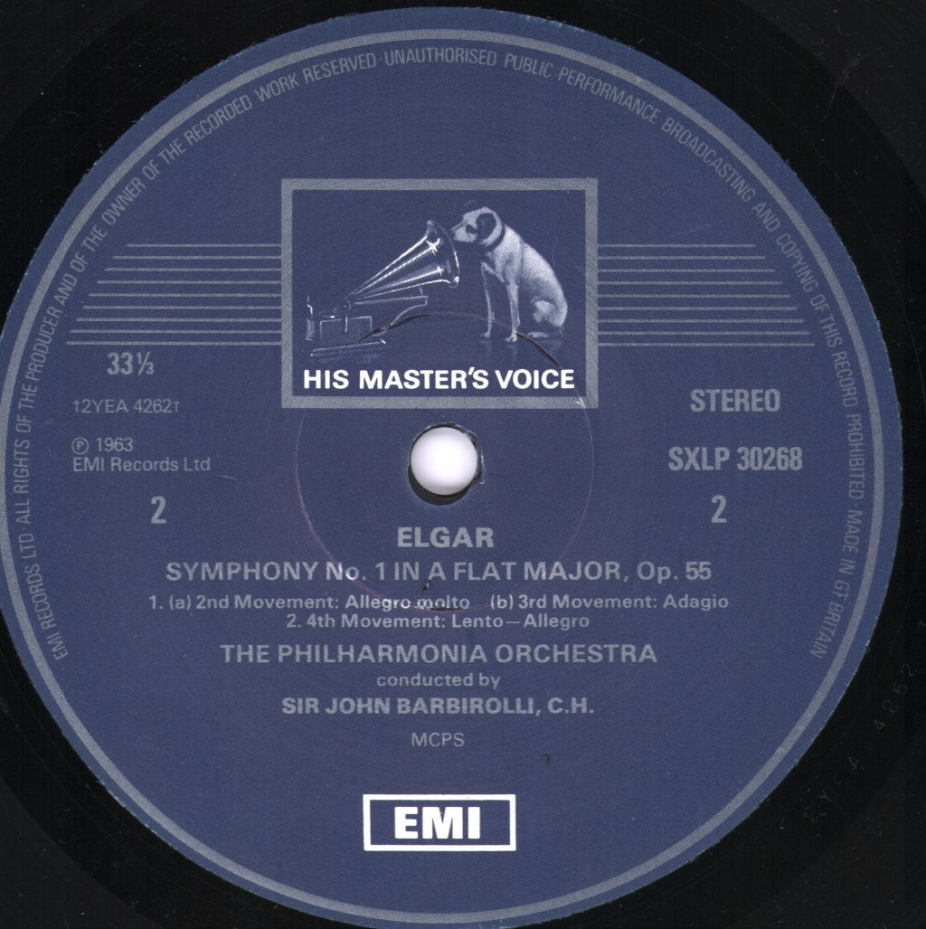 Sir John Barbirolli / Philharmonia Orchestra - Elgar - Symphony No.1 - Lp