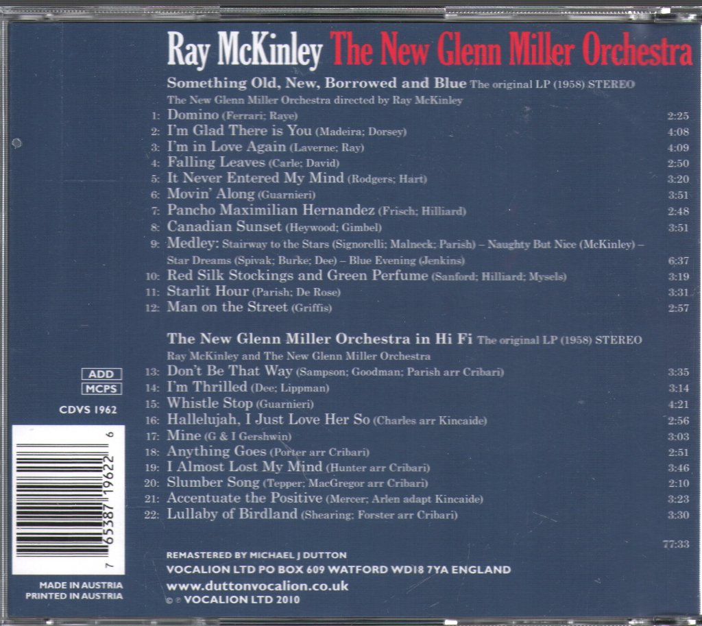 Ray Mckinley - Something Old, New, Borrowed And Blue / The New Glenn Miller Orchestra In Hi Fi - Cd