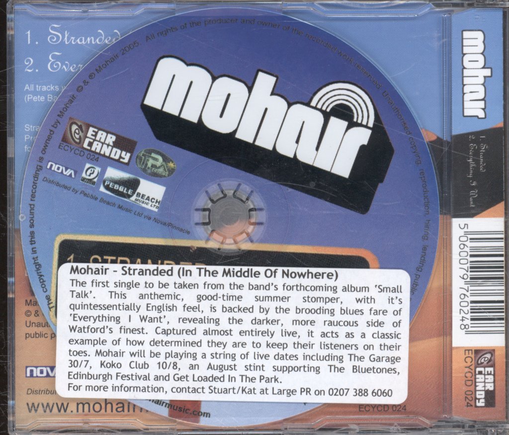 Mohair - Stranded (In The Middle Of Nowhere) - Cd