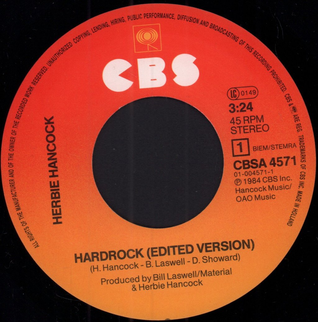 Herbie Hancock - Hardrock - 7 Inch