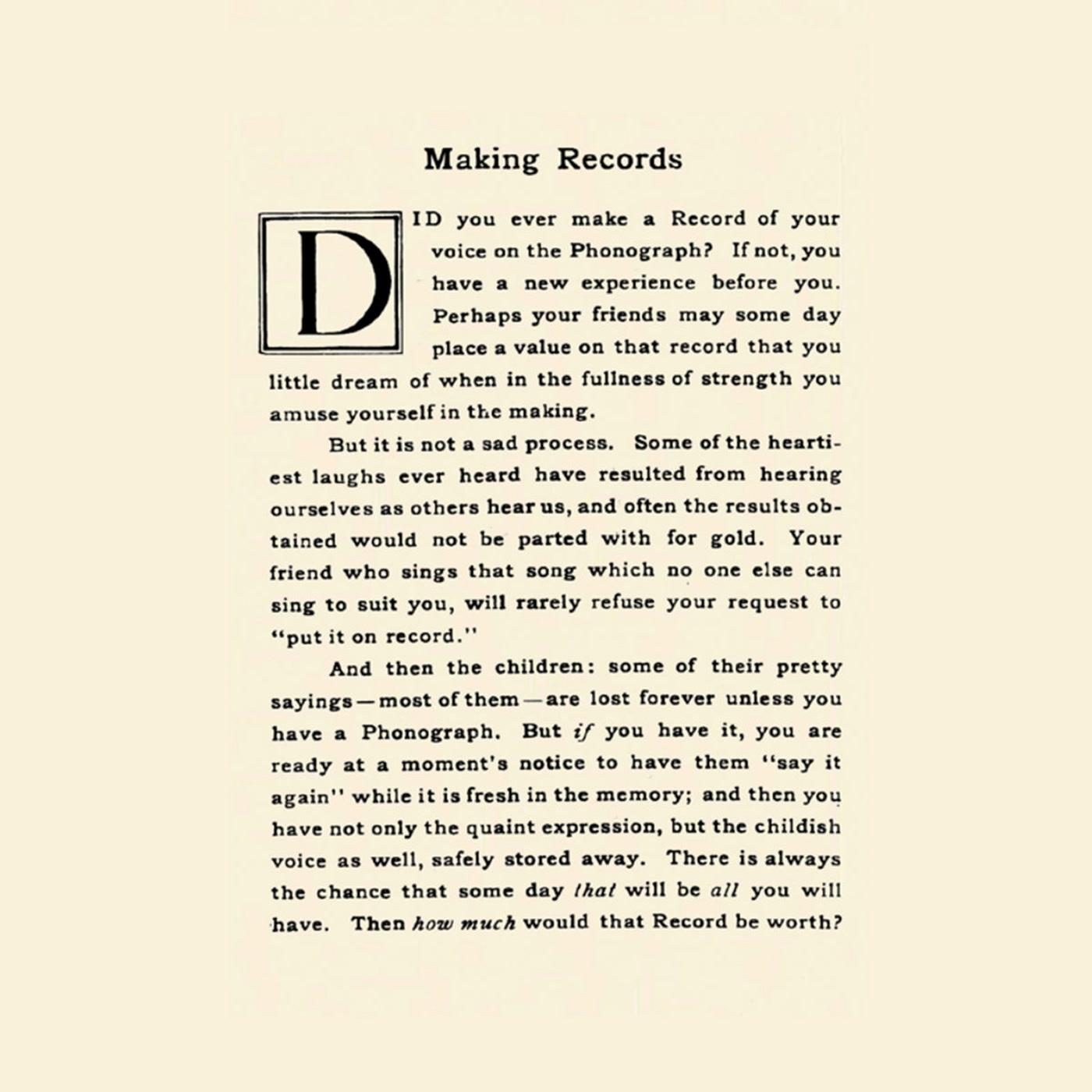 Death Is Not the End - Making Records: Home Recordings C. 1890-1920 - Cassette