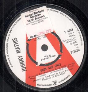 Johnny Mathis - Odds And Ends - 7 Inch