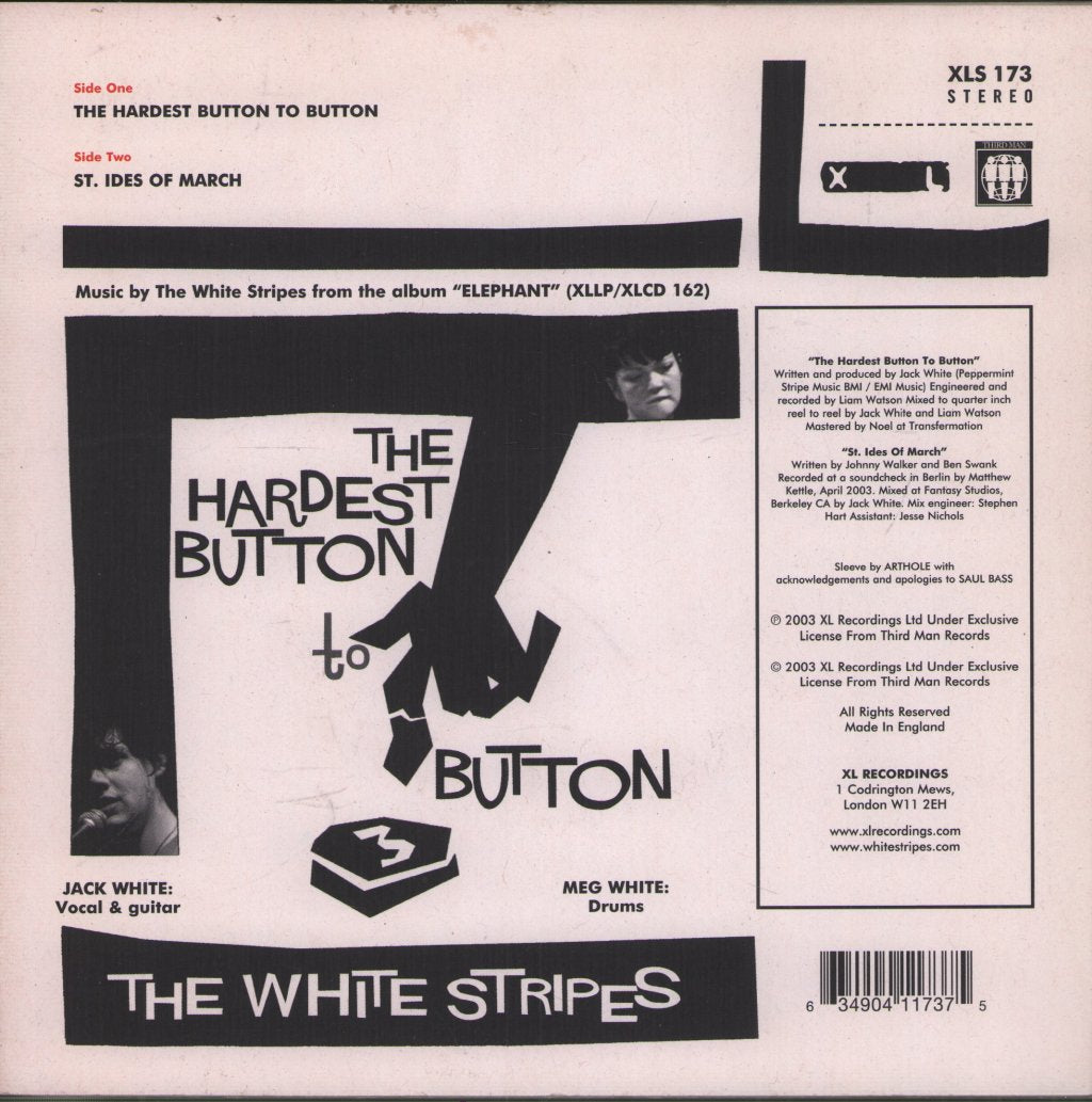 White Stripes - Hardest Button To Button - 7 Inch