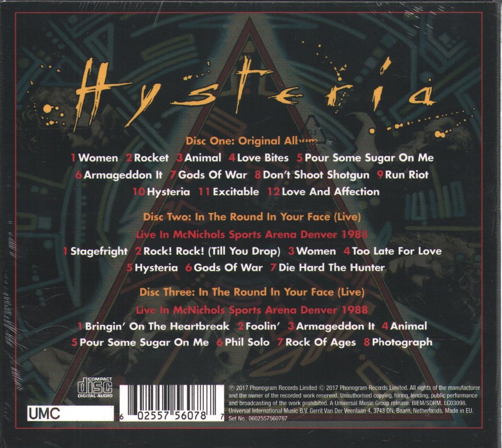 Def Leppard - Hysteria - Cd Set