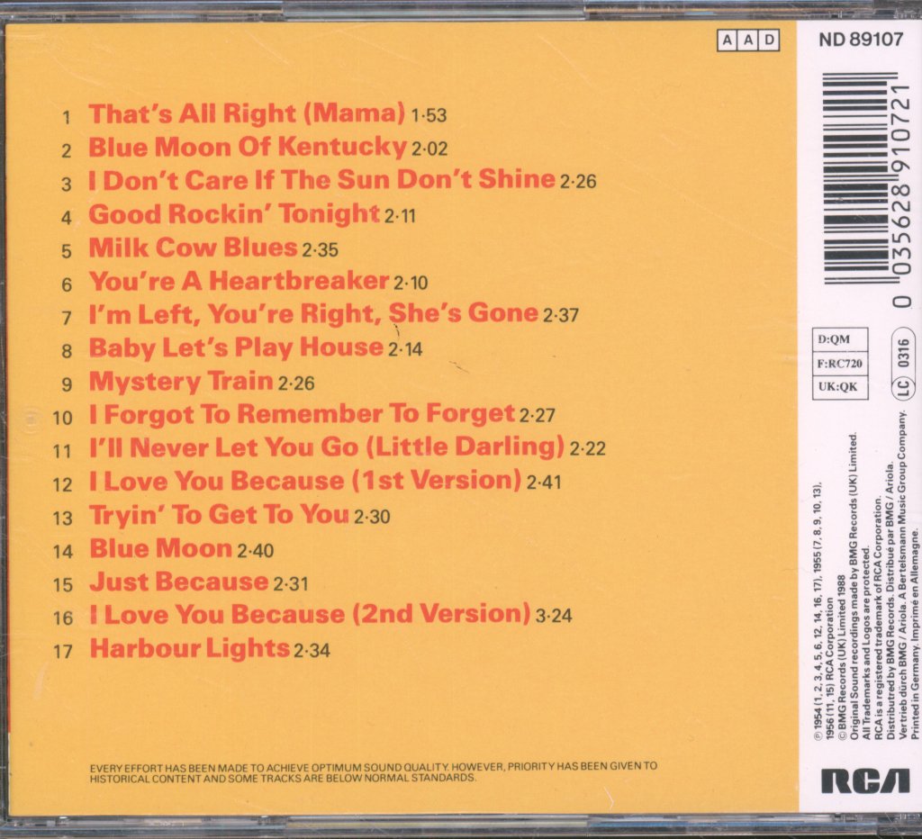 Elvis Presley - Sun Collection - Cd