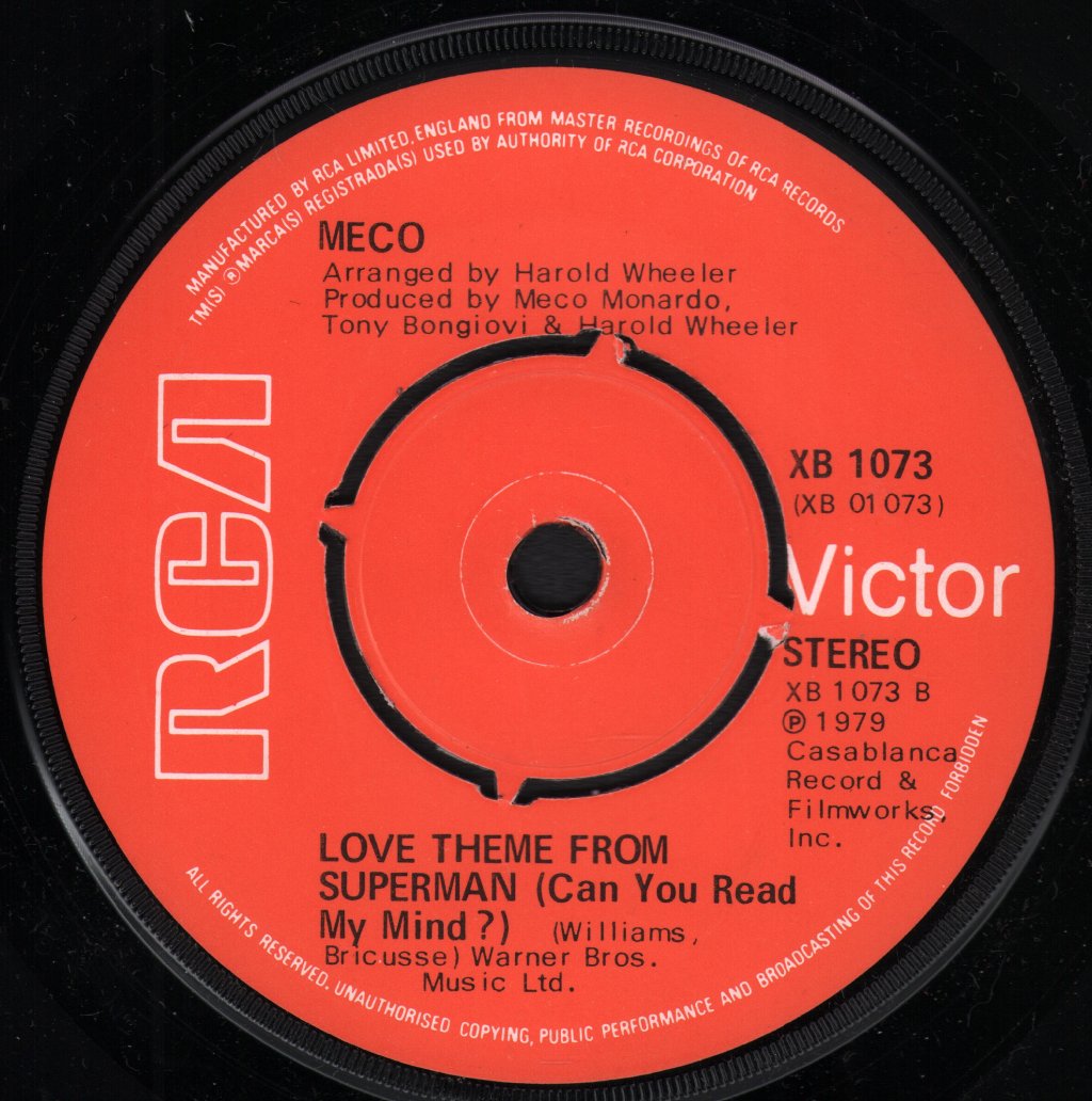 Meco - Main Title Theme From Superman - 7 Inch
