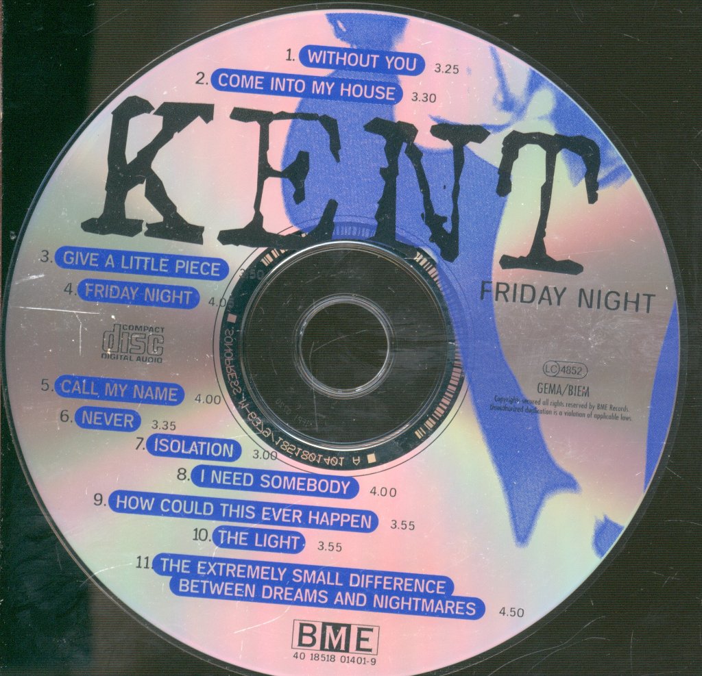 Kent (Scandanavian Group) - Friday Night - Cd