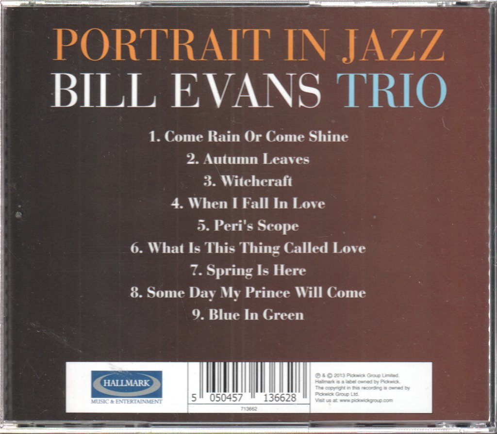 Bill Evans Trio - Portrait In Jazz - Cd
