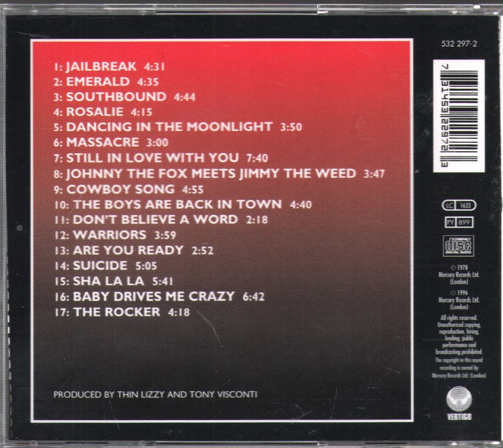 Thin Lizzy - Live And Dangerous - Cd