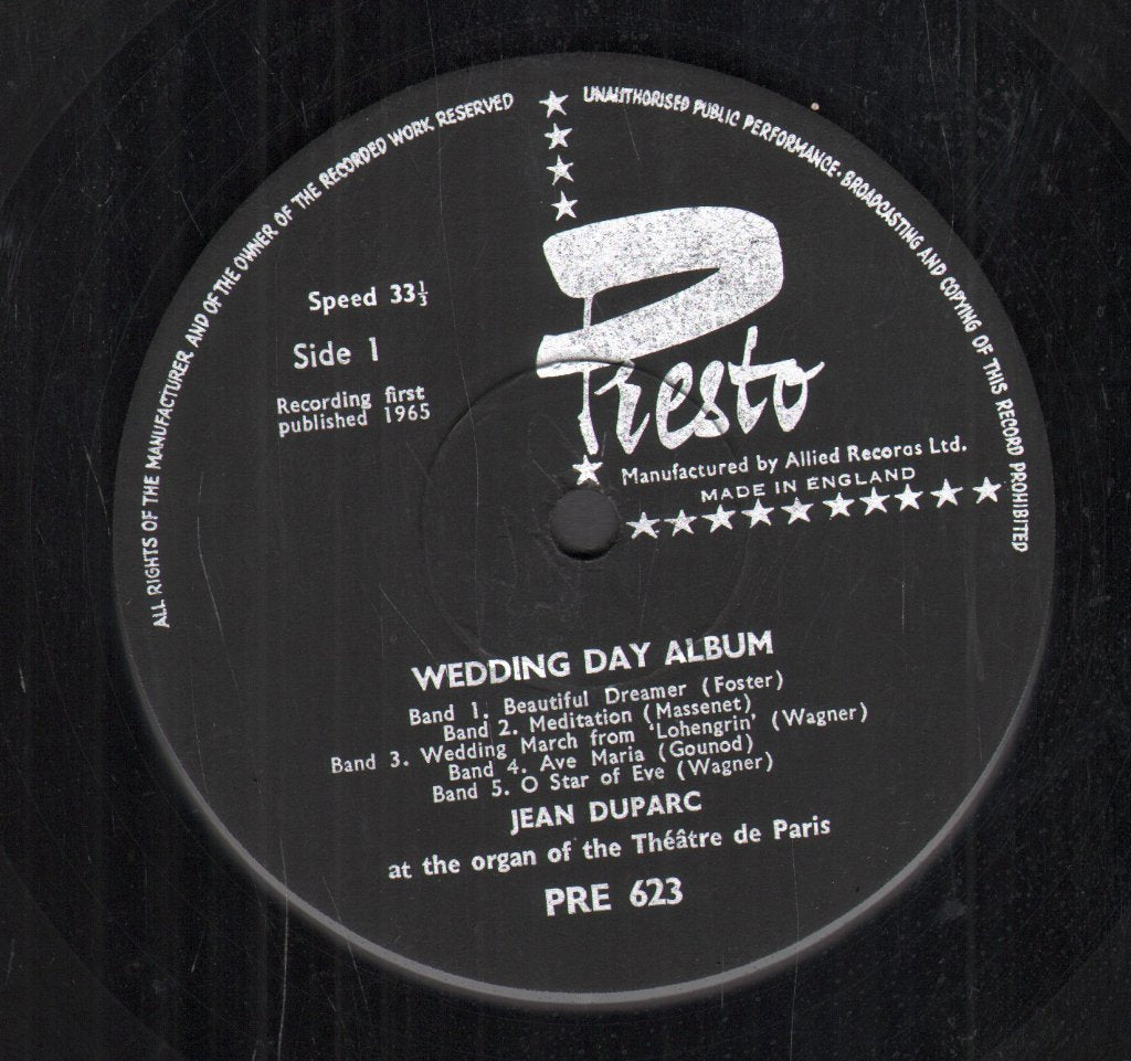 Jean Duparc - Wedding Day Album - Lp