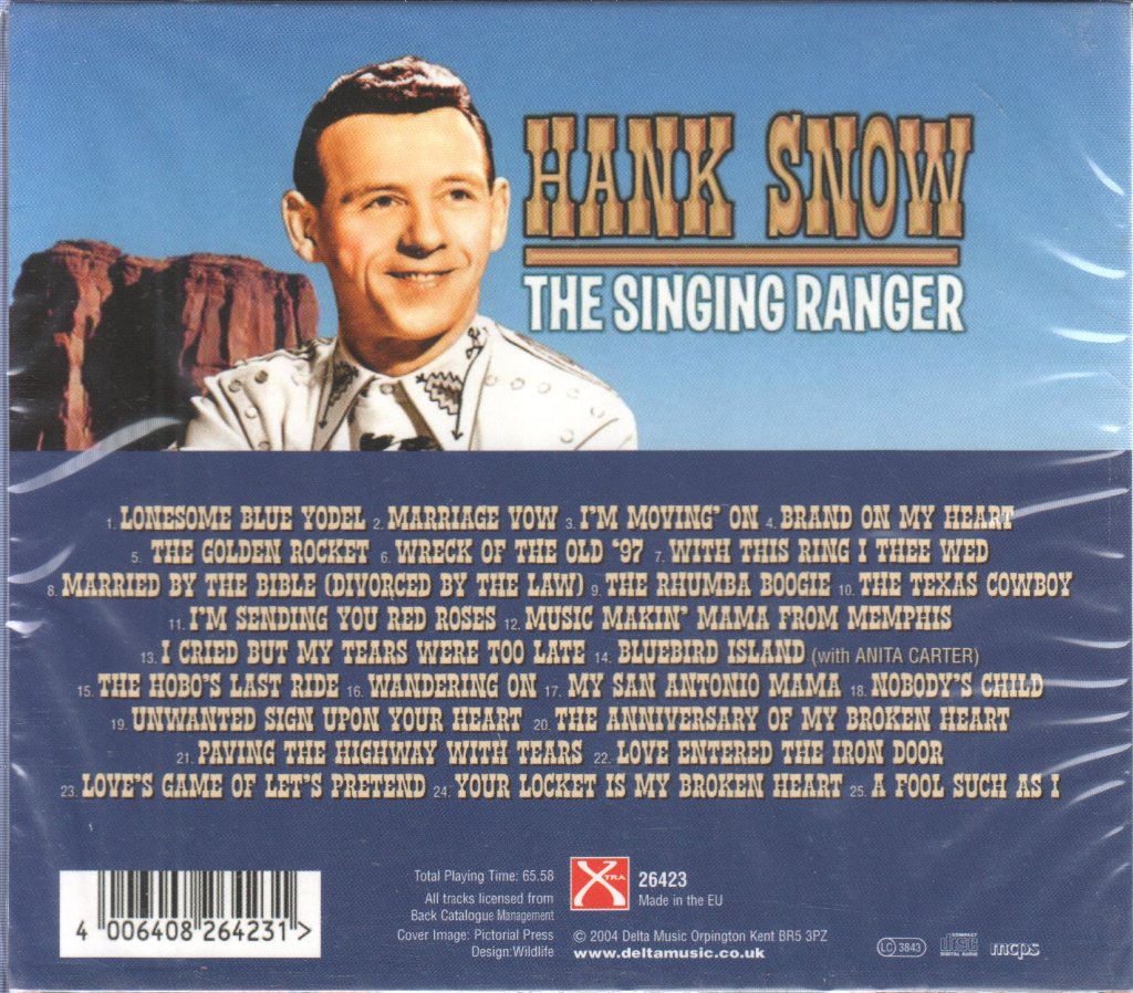 Hank Snow - Singing Ranger - Cd