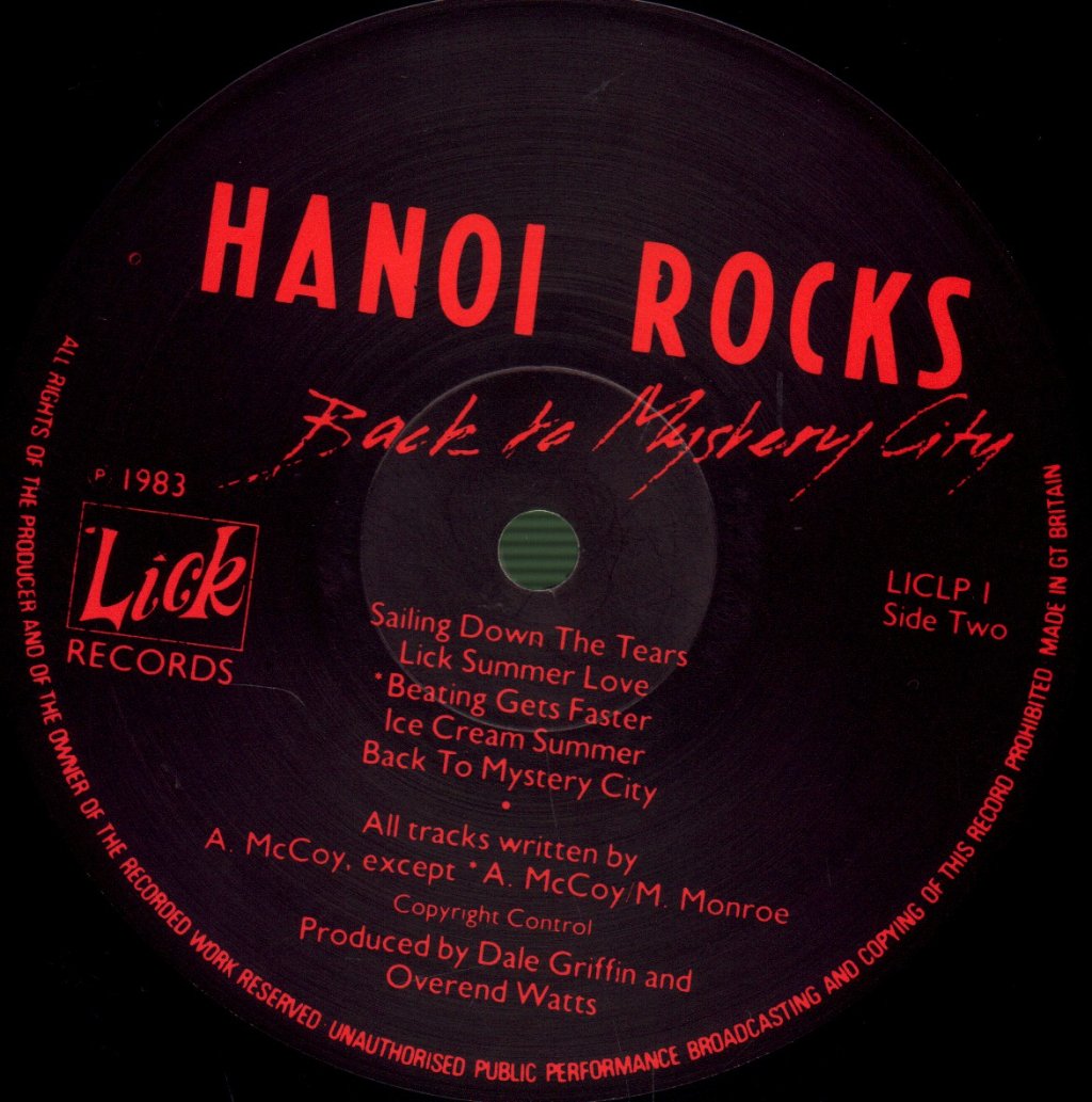 Hanoi Rocks - Back To Mystery City - Lp
