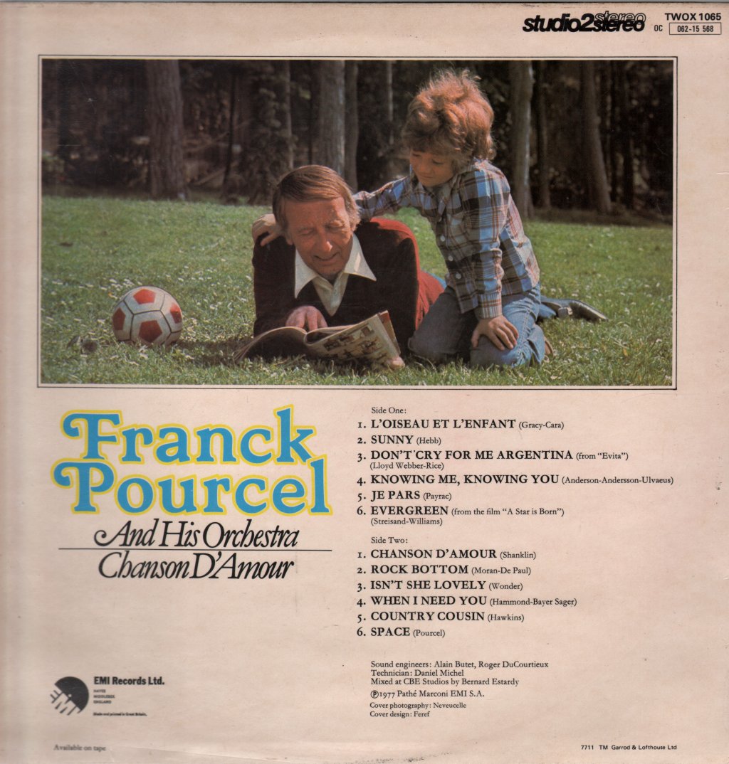 Franck Pourcel And His Orchestra - Chanson D'amour - Lp