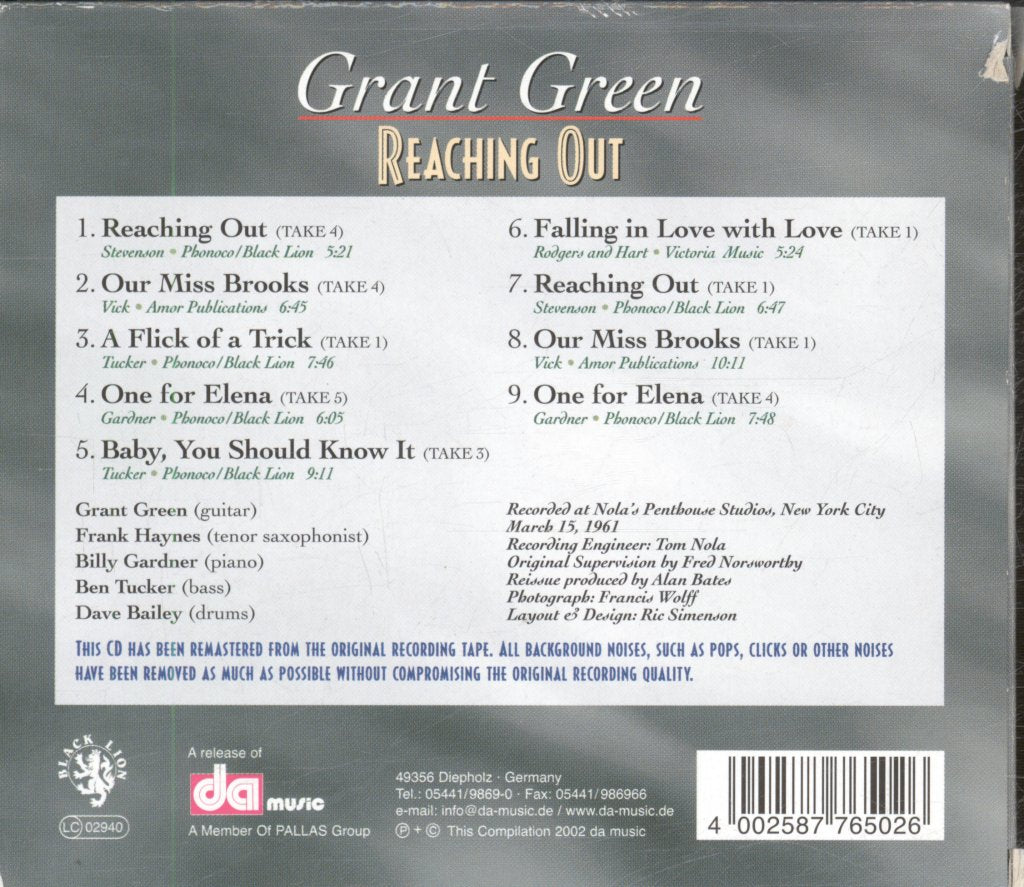 Grant Green - Reaching Out - Cd