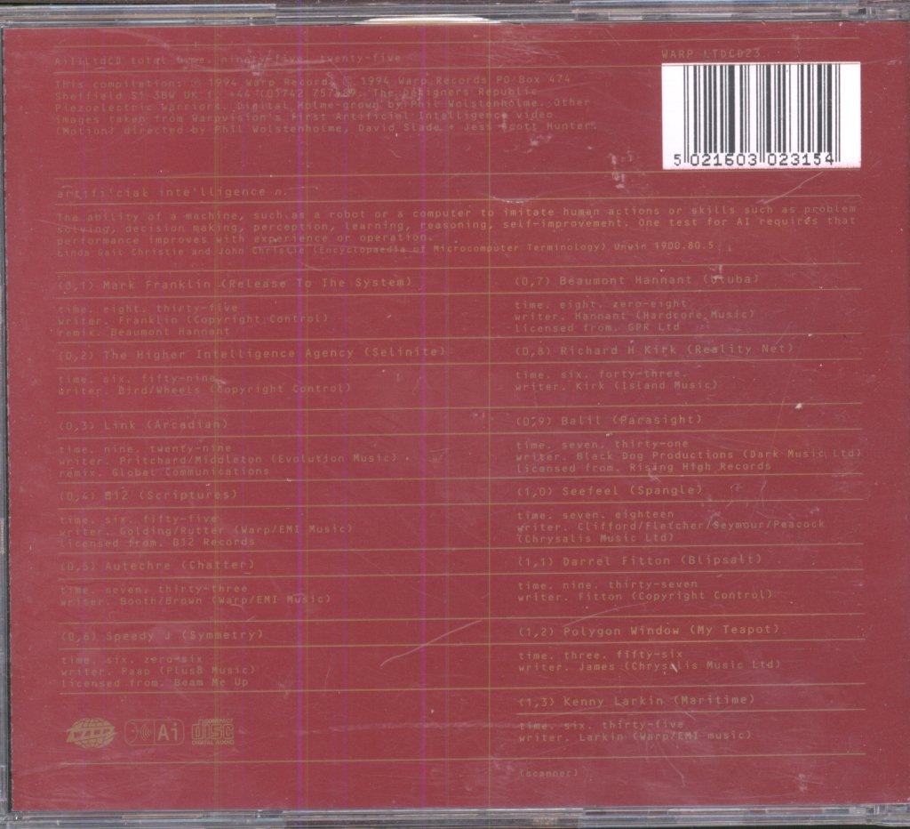 Various Artists - Artificial Intelligence II - Double Cd