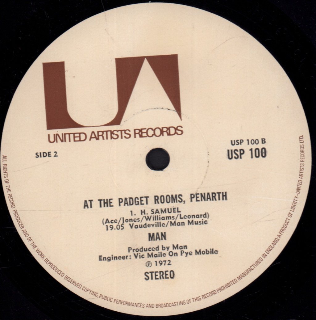 Man (Welsh Progressive Rock Group) - Live At The Padget Rooms Penarth - Lp